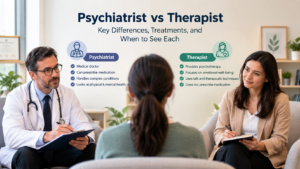 Psychiatrist vs therapist differences and treatment comparison