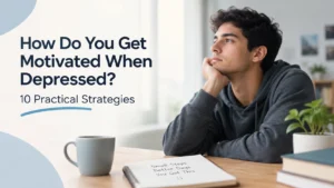 Man reflecting on motivation while feeling depressed