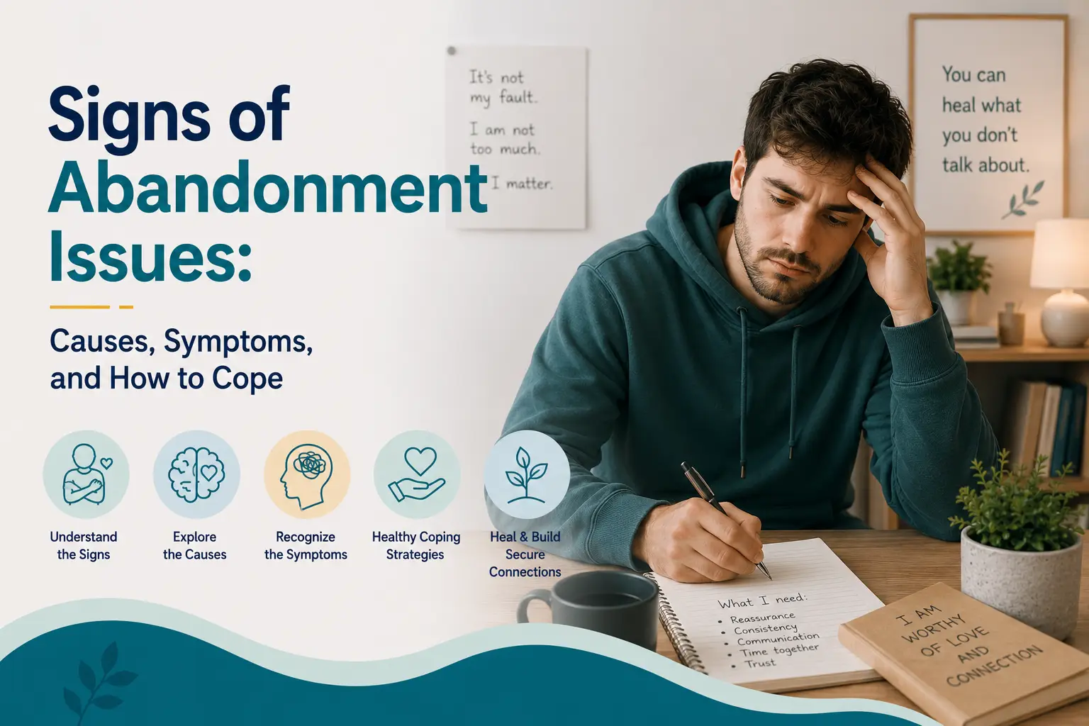 Signs of abandonment issues, emotional distress, and coping strategies