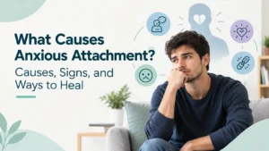 Man experiencing anxious attachment and relationship anxiety
