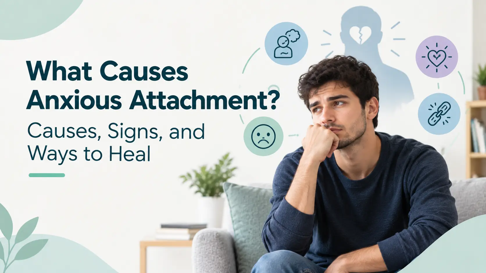 Man experiencing anxious attachment and relationship anxiety
